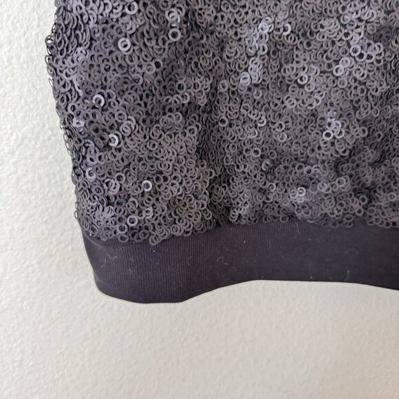 Ted Baker Sequin Panel Sweater 3D Black Size 2 Crewneck New With Tags - Picture 4 of 8
